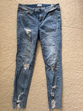 Buffalo David Bitton Light Blue Distressed Skinny Jeans